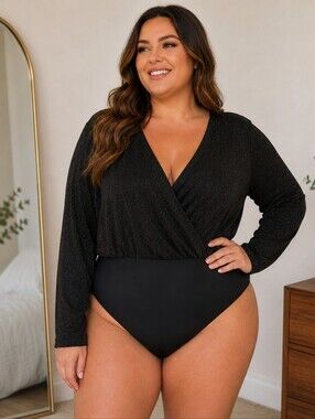 White Birch Black Sparkle Bodysuit